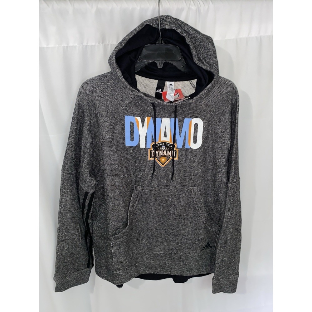 NWT Houston Dynamo MLS Soccer Adidas Hoodie Hooded Sweatshirt Women's Large